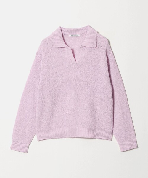 BEAUTY&YOUTH UNITED ARROWS（ビューティーアンドユースユナイテッドアローズ）の「テープヤーン スキッパー ニットプルオーバー ウォッシャブル（ニット/セーター・レディース・オフホワイト/ピンク/ブラック・FREE）」の19枚目の写真