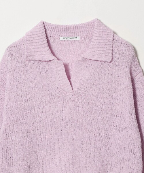 BEAUTY&YOUTH UNITED ARROWS（ビューティーアンドユースユナイテッドアローズ）の「テープヤーン スキッパー ニットプルオーバー ウォッシャブル（ニット/セーター・レディース・オフホワイト/ピンク/ブラック・FREE）」の21枚目の写真