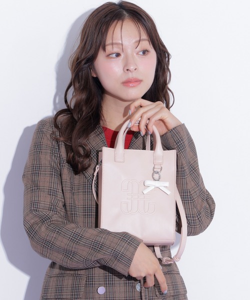 JILL by JILL STUART(ジルバイジルスチュアート)の「Link J ミニトートバッグ(ショルダーバッグ・レディース・ホワイト/ブラック/ピンク・FREE)」の18枚目の写真