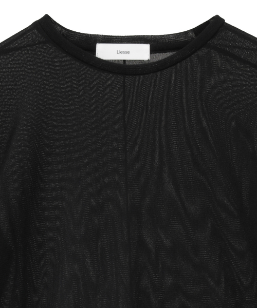 Liesse（リエス）の「起毛チュール シアーフィットカットソー（Tシャツ/カットソー・レディース・オフホワイト/ブラック・FREE）」の13枚目の写真