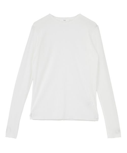 Liesse（リエス）の「起毛チュール シアーフィットカットソー（Tシャツ/カットソー・レディース・オフホワイト/ブラック・FREE）」の12枚目の写真