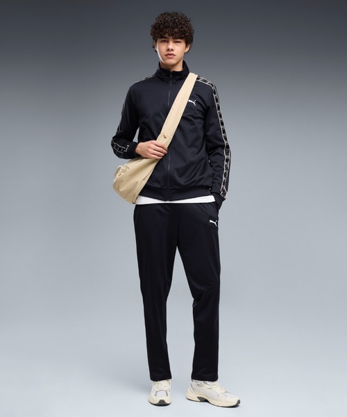 PUMA(プーマ)の「PUMA プーマ メンズ テープ スーツ 上下セット(ジャージ・メンズ・ネイビー/ブラック・LARGE/SMALL/MEDIUM/XX-LARGE/X-LARGE)」の1枚目の写真
