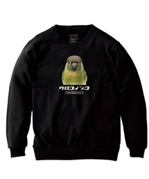 Moftique(モフティック) トレーナー スウェット 裏毛 ウロコインコ 鳥 アニマル プリント トップス レディース ユニセックス