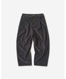 Fold back 4tuck pants / Charcoal