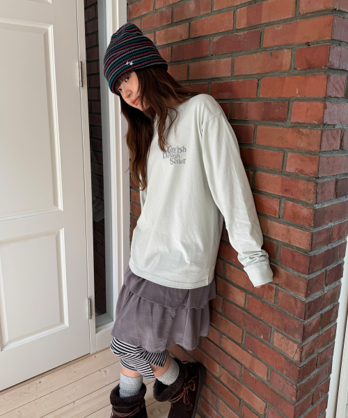 Cavish(カビシ)の「STAR SELLER LOGO LS TEE MINT(CV2GSUT579A)(Tシャツ/カットソー・レディース・ミント・FREE/SMALL/MEDIUM/LARGE)」の5枚目の写真
