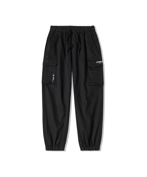 LIFE WORK(ライフワーク)の「L1 Wラベル カーゴ ジョガーパンツ(スウェットパンツ・メンズ・カーキ/ブラック・MEDIUM/LARGE)」の2枚目の写真