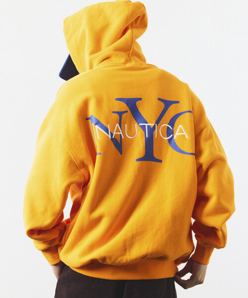 NAUTICA(ノーティカ)の「NAUTICA/ノーティカ リラックスフィット NYCロゴ ジップアップ フーディー(パーカー・メンズ・グリーン/ブルー/オレンジ/ネイビー/ブラック/ライトグレー・XX-LARGE/X-LARGE/LARGE/MEDIUM)」の10枚目の写真