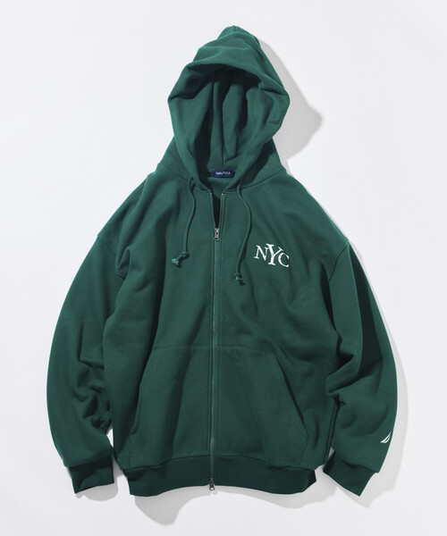 NAUTICA(ノーティカ)の「NAUTICA/ノーティカ リラックスフィット NYCロゴ ジップアップ フーディー(パーカー・メンズ・グリーン/ブルー/オレンジ/ネイビー/ブラック/ライトグレー・XX-LARGE/X-LARGE/LARGE/MEDIUM)」の18枚目の写真
