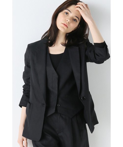 LIMITLESS LUXURY（リミットレスラグジュアリー）の「SUMMER ジャケット◆（テーラードジャケット・レディース・ホワイト/ネイビー/ブラック・36/38）」の2枚目の写真