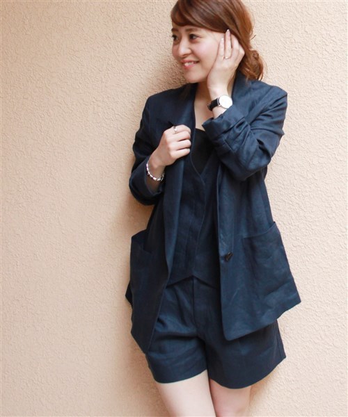 LIMITLESS LUXURY（リミットレスラグジュアリー）の「SUMMER ジャケット◆（テーラードジャケット・レディース・ホワイト/ネイビー/ブラック・36/38）」の10枚目の写真