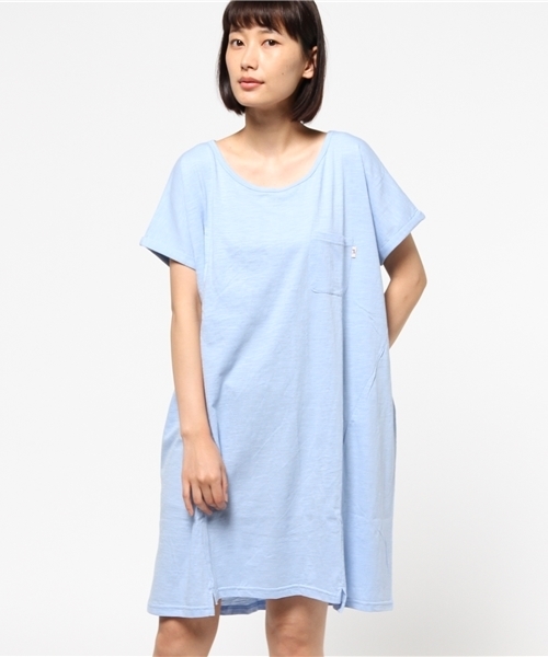 チャイハネ（チャイハネ）の「【チャイハネ】yul スラブコットンワンピース / ビッグシルエットTシャツ（ワンピース・レディース・ホワイト/ブラック/カーキ/ブルー/オレンジ/ターコイズブルー/ネイビー/ライム/レッド・FREE）」の18枚目の写真