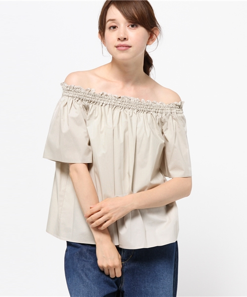 N.（N. Natural Beauty Basic）（エヌエヌナチュラルビューティーベーシック）の「タイプライターオフショルダーブラウス（シャツ/ブラウス・レディース・グレー/ホワイト/レッド/ブラック/ベージュ・MEDIUM）」の21枚目の写真