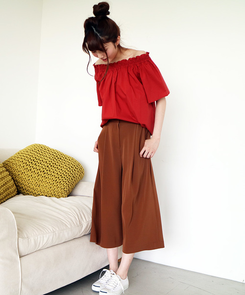 N.（N. Natural Beauty Basic）（エヌエヌナチュラルビューティーベーシック）の「タイプライターオフショルダーブラウス（シャツ/ブラウス・レディース・グレー/ホワイト/レッド/ブラック/ベージュ・MEDIUM）」の17枚目の写真