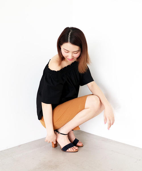 N.（N. Natural Beauty Basic）（エヌエヌナチュラルビューティーベーシック）の「タイプライターオフショルダーブラウス（シャツ/ブラウス・レディース・グレー/ホワイト/レッド/ブラック/ベージュ・MEDIUM）」の11枚目の写真