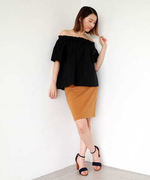 N.（N. Natural Beauty Basic）（エヌエヌナチュラルビューティーベーシック）の「タイプライターオフショルダーブラウス（シャツ/ブラウス・レディース・グレー/ホワイト/レッド/ブラック/ベージュ・MEDIUM）」の12枚目の写真