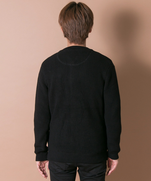 URBAN RESEARCH（アーバンリサーチ）の「UR A/C片畦ニットブルゾン（カーディガン/ボレロ・メンズ・ライトグレー/モカ/ブラック・MEDIUM/LARGE）」の6枚目の写真