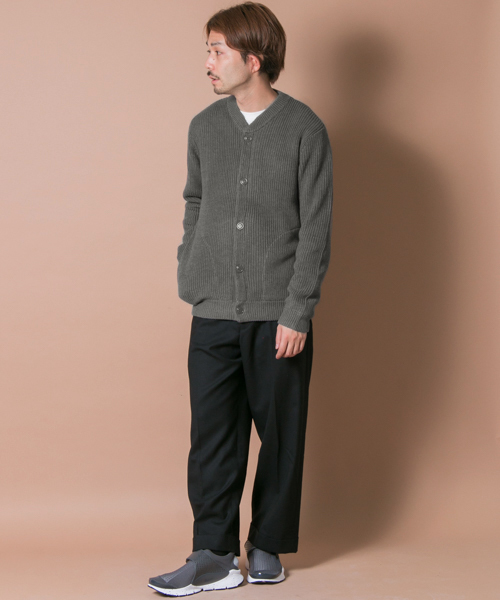 URBAN RESEARCH（アーバンリサーチ）の「UR A/C片畦ニットブルゾン（カーディガン/ボレロ・メンズ・ライトグレー/モカ/ブラック・MEDIUM/LARGE）」の8枚目の写真