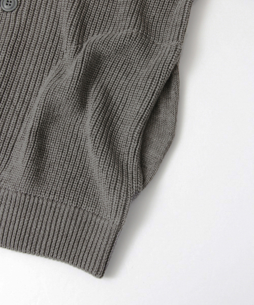 URBAN RESEARCH（アーバンリサーチ）の「UR A/C片畦ニットブルゾン（カーディガン/ボレロ・メンズ・ライトグレー/モカ/ブラック・MEDIUM/LARGE）」の10枚目の写真