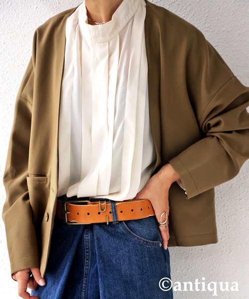 antiqua（アンティカ）の「本革ベルト（ベルト・レディース・ブラウン/キャメル/ブラック・FREE）」の21枚目の写真
