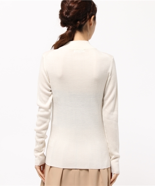 NATURAL BEAUTY BASIC（ナチュラルビューティーベーシック）の「ウォッシャブルリブニット（ニット/セーター・レディース・ピンク系その他/ホワイト系その他/グレー/ネイビー・MEDIUM）」の7枚目の写真