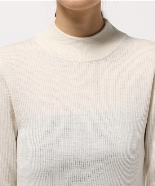 NATURAL BEAUTY BASIC（ナチュラルビューティーベーシック）の「ウォッシャブルリブニット（ニット/セーター・レディース・ピンク系その他/ホワイト系その他/グレー/ネイビー・MEDIUM）」の8枚目の写真