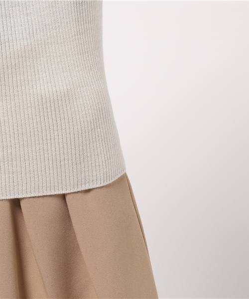 NATURAL BEAUTY BASIC（ナチュラルビューティーベーシック）の「ウォッシャブルリブニット（ニット/セーター・レディース・ピンク系その他/ホワイト系その他/グレー/ネイビー・MEDIUM）」の10枚目の写真