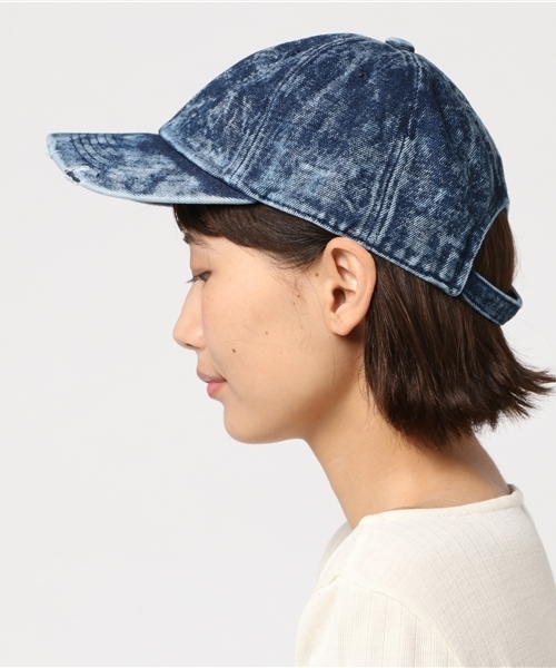 チチカカ(チチカカ)の「DENIM DAMEGE CAP(キャップ・レディース・ブルー/ネイビー・FREE)」の3枚目の写真