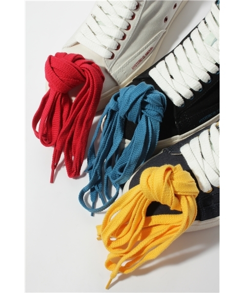 HYSTERIC GLAMOUR（ヒステリックグラマー）の「MAKE ME SMILE綿オックスハイカットスニーカー（スニーカー・メンズ・ホワイト/ネイビー/ブラック・25.5cm/26.5cm/27.5cm）」の11枚目の写真