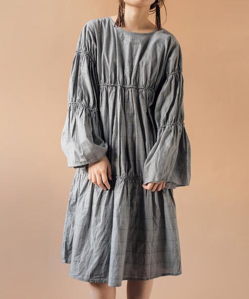 Ships Bluestore シップスブルーストア の Ships Bluestore ボリュームギャザーパターンワンピース ワンピース Wear Ships Bluestore シップスブルーストア の Ships Bluestore ボリュームギャザーパターンワンピース ワンピース Wear