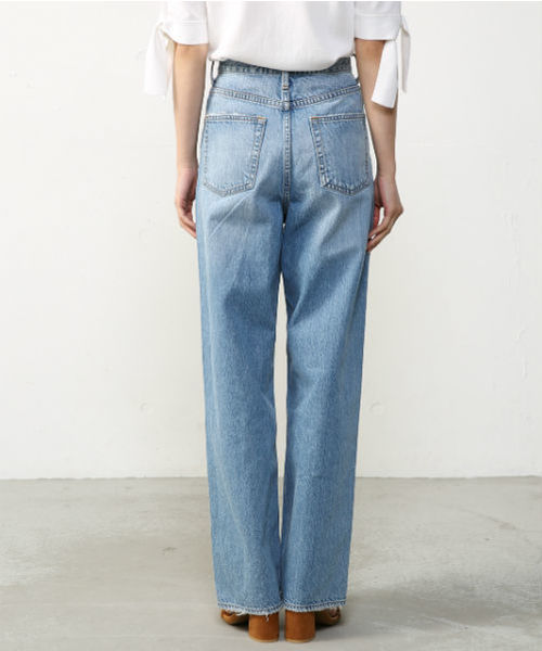 AZUL by moussy（アズールバイマウジー）の「【20190912販売禁止】ハイウエストワイドデニムパンツ（デニムパンツ・レディース・ライトブルー/ブルー/ワンウォッシュ・26inch/24inch/25inch/27inch）」の8枚目の写真