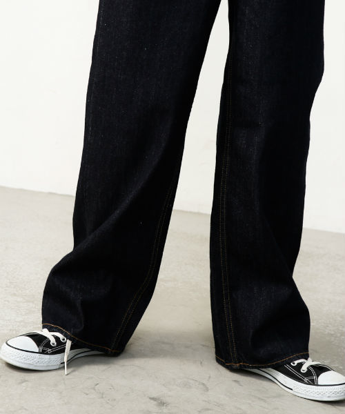 AZUL by moussy（アズールバイマウジー）の「【20190912販売禁止】ハイウエストワイドデニムパンツ（デニムパンツ・レディース・ライトブルー/ブルー/ワンウォッシュ・26inch/24inch/25inch/27inch）」の15枚目の写真