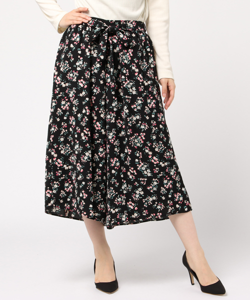 NATURAL BEAUTY BASIC（ナチュラルビューティーベーシック）の「プリントギャザースカーチョ（その他パンツ・レディース・オフホワイト/ブラック系その他・SMALL/MEDIUM）」の13枚目の写真
