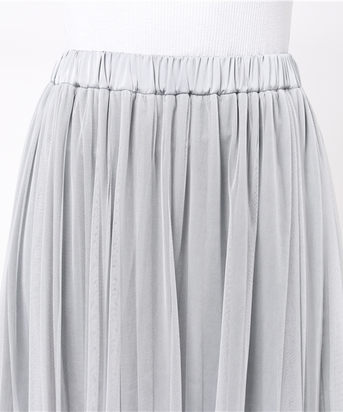 laboratory work（ラボラトリーワーク）の「チュール重ねベロアプリーツスカート（スカート・レディース・グレー/ブラック/グリーン・MEDIUM）」の7枚目の写真