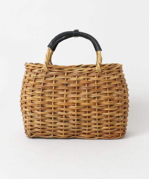 URBAN RESEARCH（アーバンリサーチ）の「FleaStoreVegetal　Ponpon tote M（かごバッグ・レディース・ブラック/イエロー/グレー・FREE）」の4枚目の写真