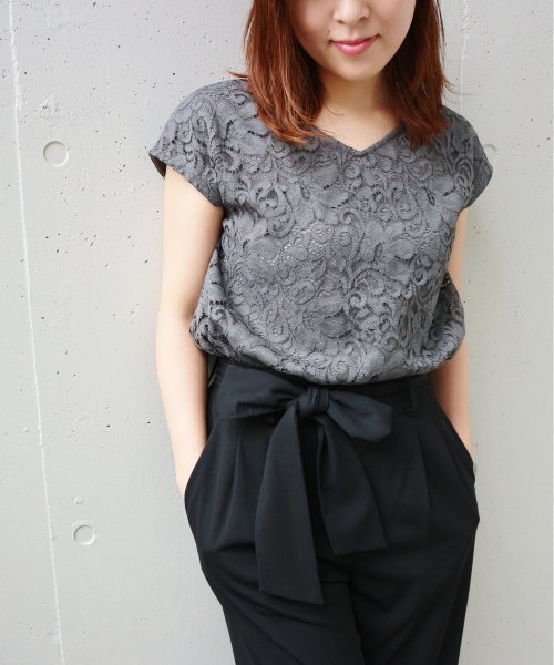 La TOTALITE（ラトータリテ）の「レースフレンチブラウス【手洗い可能】◆（シャツ/ブラウス・レディース・ブラウン/アイボリー/ピンク系その他・FREE）」の15枚目の写真