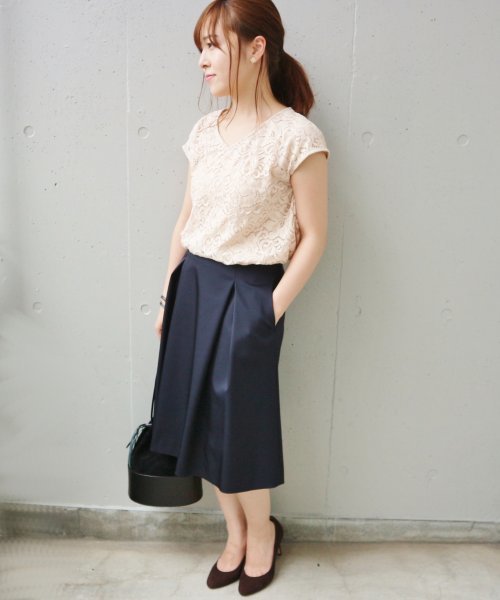 La TOTALITE（ラトータリテ）の「レースフレンチブラウス【手洗い可能】◆（シャツ/ブラウス・レディース・ブラウン/アイボリー/ピンク系その他・FREE）」の11枚目の写真