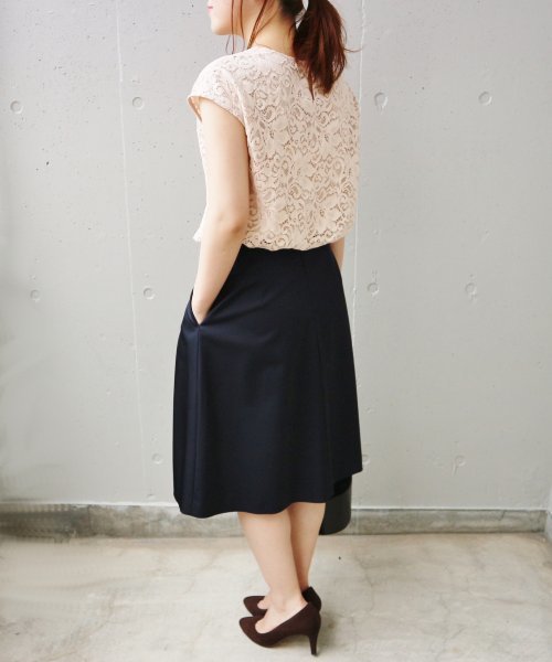 La TOTALITE（ラトータリテ）の「レースフレンチブラウス【手洗い可能】◆（シャツ/ブラウス・レディース・ブラウン/アイボリー/ピンク系その他・FREE）」の4枚目の写真
