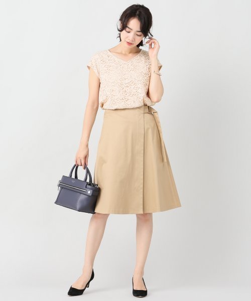 La TOTALITE（ラトータリテ）の「レースフレンチブラウス【手洗い可能】◆（シャツ/ブラウス・レディース・ブラウン/アイボリー/ピンク系その他・FREE）」の6枚目の写真