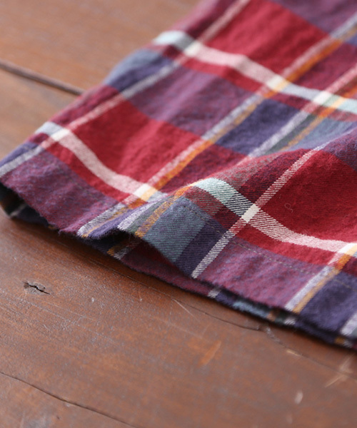 CUBE SUGAR（キューブシュガー）の「シャーリングチェックT-ブラウス（シャツ/ブラウス・レディース・ベージュ系その他/ブルー系その他/イエロー系その他/レッド系その他・M）」の14枚目の写真