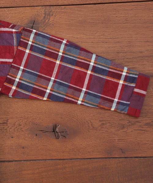 CUBE SUGAR（キューブシュガー）の「シャーリングチェックT-ブラウス（シャツ/ブラウス・レディース・ベージュ系その他/ブルー系その他/イエロー系その他/レッド系その他・M）」の20枚目の写真