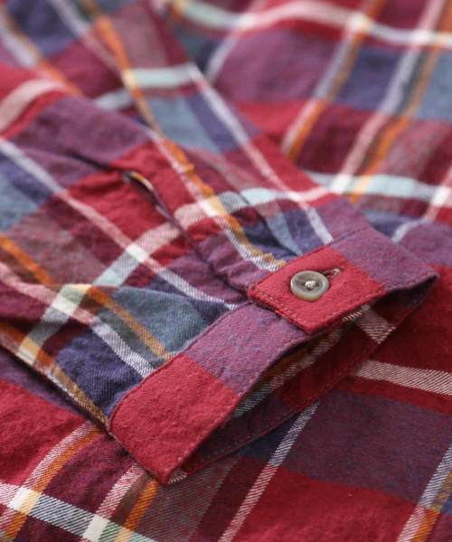 CUBE SUGAR（キューブシュガー）の「シャーリングチェックT-ブラウス（シャツ/ブラウス・レディース・ベージュ系その他/ブルー系その他/イエロー系その他/レッド系その他・M）」の17枚目の写真