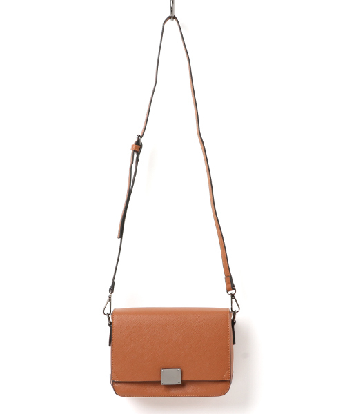 PLAIN CLOTHING（プレーンクロージング）の「フロントスクエアショルダーバッグ【PLAIN CLOTHING】（ショルダーバッグ・レディース・ライトグレー/ブラック/グレー/キャメル・FREE）」の16枚目の写真