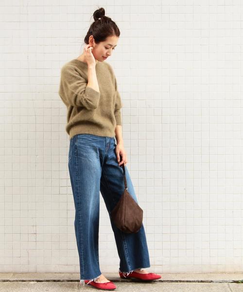 BEAUTY&YOUTH UNITED ARROWS（ビューティーアンドユースユナイテッドアローズ）の「BY∴ ラグランクルーネックニット（ニット/セーター・レディース・モカ/ネイビー・FREE）」の3枚目の写真