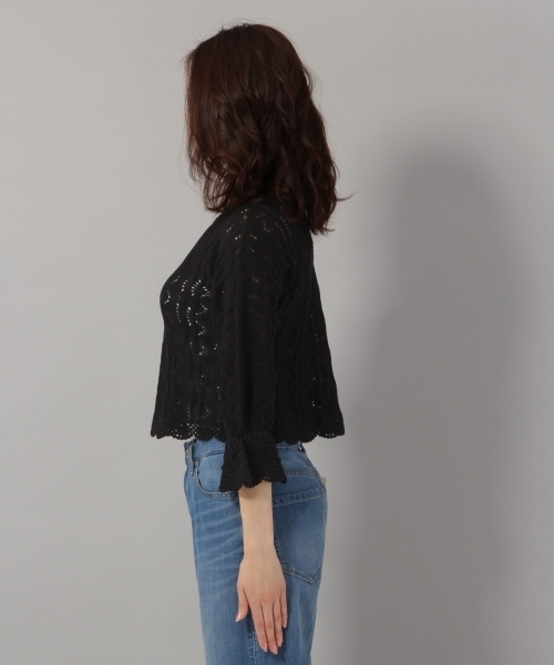 Andemiu(アンデミュウ)の「スカシアミニットトップス790811(ニット/セーター・レディース・ホワイト/ブラック/イエロー・FREE)」の10枚目の写真