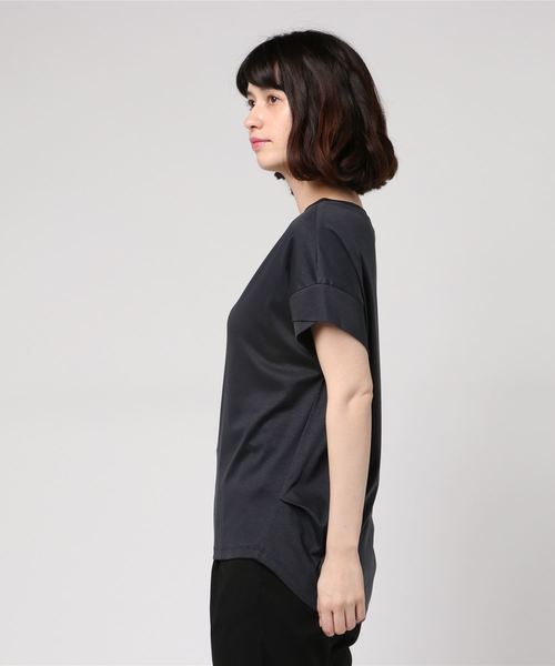 RIVE DROITE（リヴドロワ）の「C/Cuクロスカフスカットソー（Tシャツ/カットソー・レディース・オフホワイト/カーキ/チャコールグレー/イエロー・FREE）」の5枚目の写真