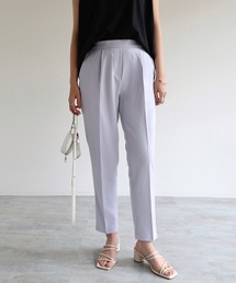andme | 美脚きれいめテーパードパンツ センタープレスパンツ ウエストゴム(スラックス)