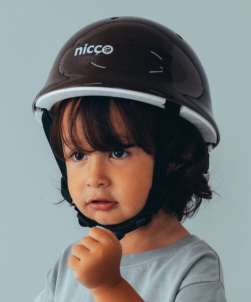 こども ビームス（コドモビームス）の「nicco / 別注 ベビー ヘルメット (1～2才)（スポーツグッズ・キッズ・ブルー系その他2/ホワイト/ブラウン/インディゴブルー/ピンク/イエロー/レッド系その他3/グリーン系その他5・46-50cm/47-52cm）」の9枚目の写真