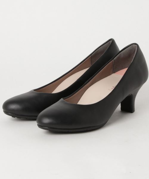 Lady worker（レディワーカー）の「5.5㎝ヒール　プレーンパンプス（パンプス・レディース・ブラック/グレイッシュベージュ/ダークグリーン/ダークネイビー・22.5cm/23cm/23.5cm/24cm/24.5cm/25cm/22cm）」の2枚目の写真