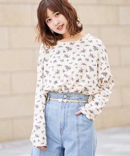 one after another NICE CLAUP（ワンアフターアナザーナイスクラップ）の「サーマルロングTシャツ（Tシャツ/カットソー・レディース・ブラック系その他/グレー系その他/ブラウン系その他/ブラウン/アイボリー・FREE）」の2枚目の写真