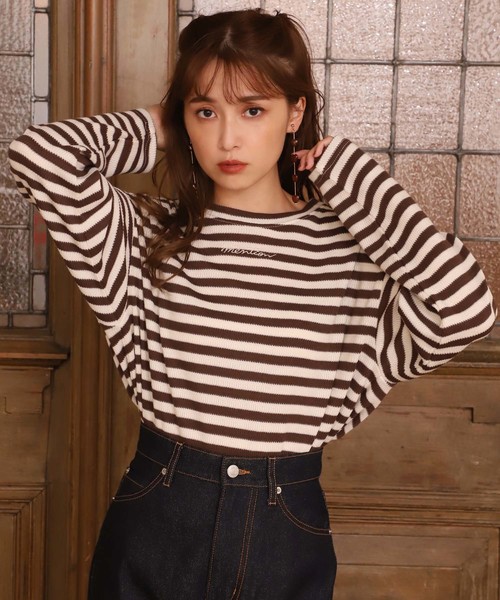 one after another NICE CLAUP（ワンアフターアナザーナイスクラップ）の「サーマルロングTシャツ（Tシャツ/カットソー・レディース・ブラック系その他/グレー系その他/ブラウン系その他/ブラウン/アイボリー・FREE）」の20枚目の写真